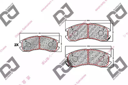 Комплект тормозных колодок DJ PARTS BP1666